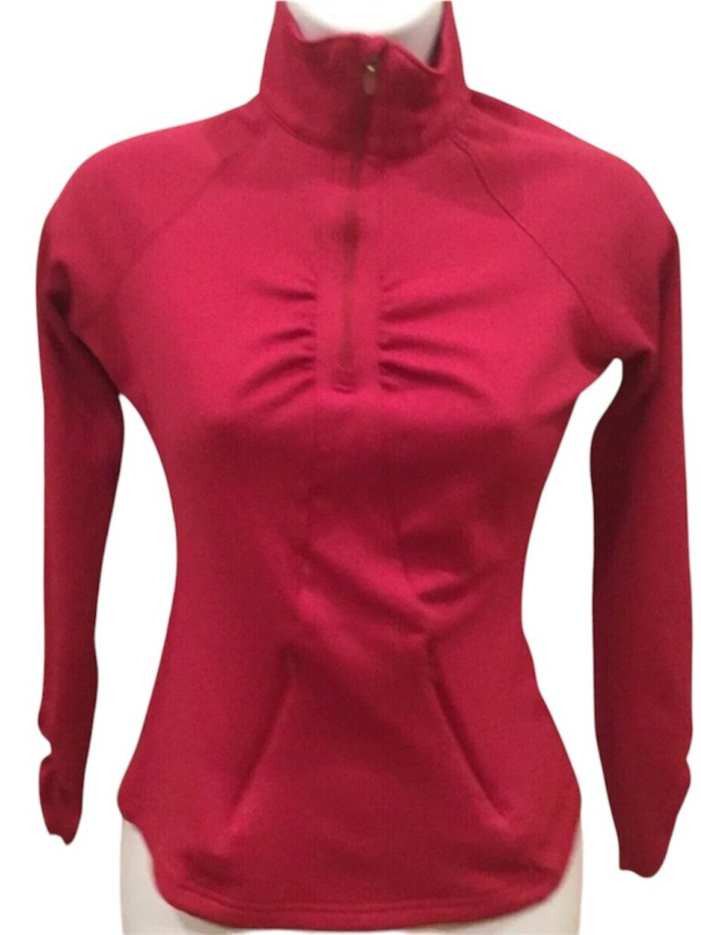 Alpine Design Women's Fleece Pullover Size XS Cranberry 1/4 Zip Long Sleeve